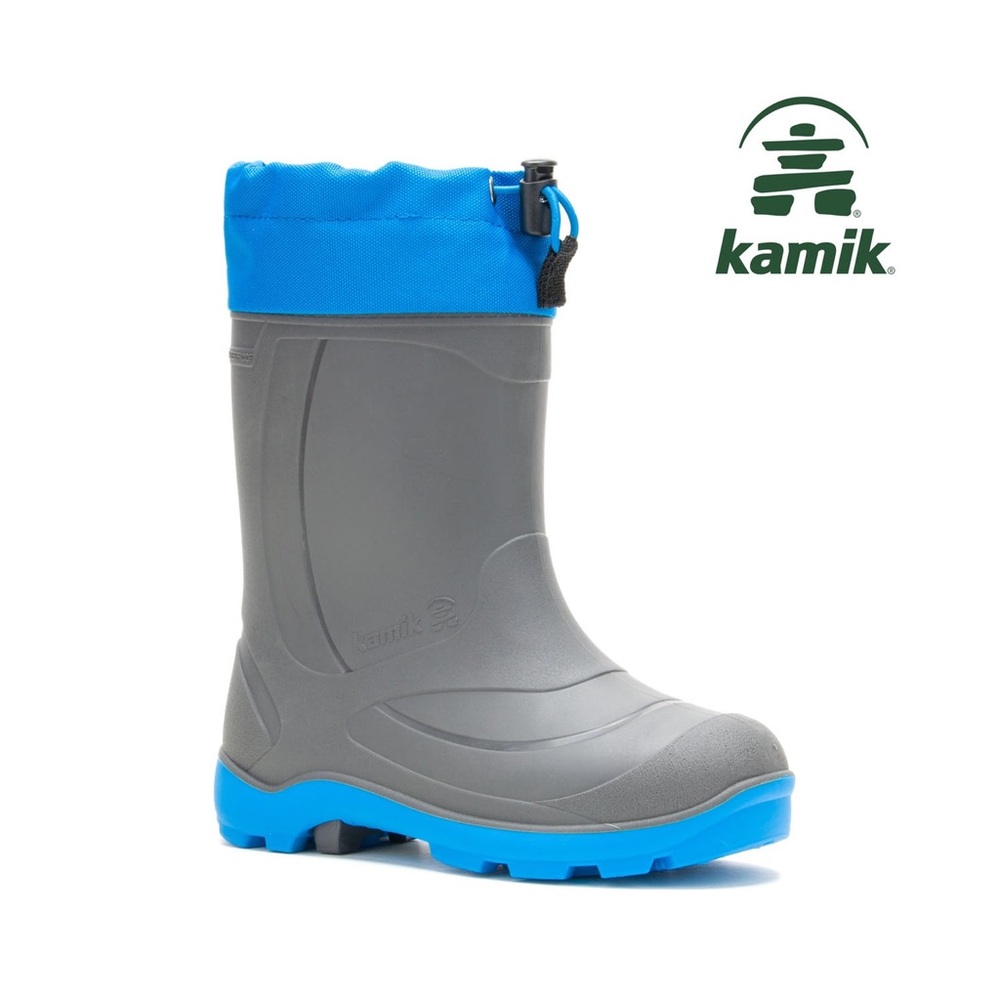Kamik Kids Blue and Gray Waterproof Boots